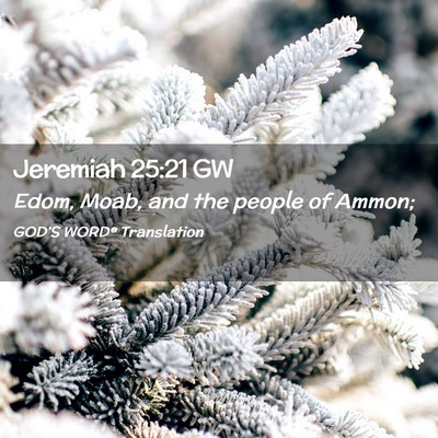 Picture 02 - Jeremiah 25:21 GW - Edom, Moab, and the people of - Bible Verse Picture