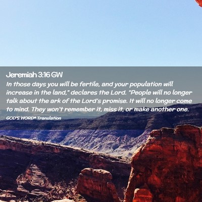 Picture 02 - Jeremiah 3:16 GW - In those days you will be fertile, and your - Bible Verse Picture