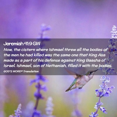 Picture 02 - Jeremiah 41:9 GW - Now, the cistern where Ishmael threw all the - Bible Verse Picture