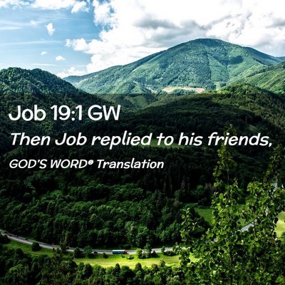 Picture 02 - Job 19:1 GW - Then Job replied to his - Bible Verse Picture