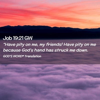 Picture 02 - Job 19:21 GW - “Have pity on me, my friends! Have pity on me - Bible Verse Picture