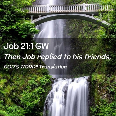 Picture 02 - Job 21:1 GW - Then Job replied to his - Bible Verse Picture