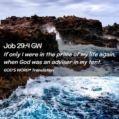 Picture 02 - Job 29:4 GW - If only I were in the prime of my life again, - Bible Verse Picture