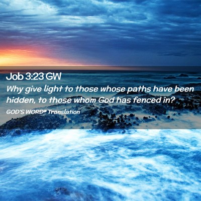 Picture 02 - Job 3:23 GW - Why give light to those whose paths have been - Bible Verse Picture