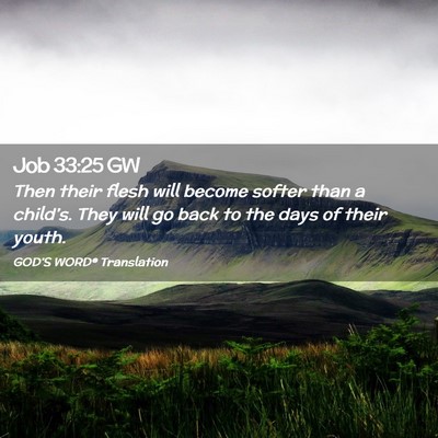 Picture 02 - Job 33:25 GW - Then their flesh will become softer than a - Bible Verse Picture