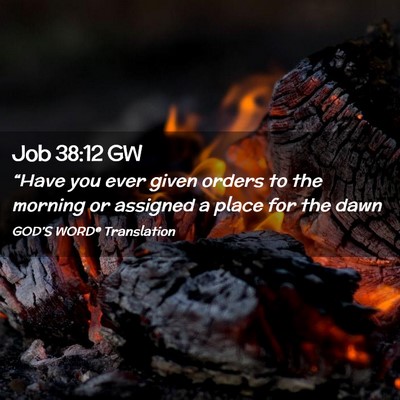 Picture 02 - Job 38:12 GW - “Have you ever given orders to the morning or - Bible Verse Picture