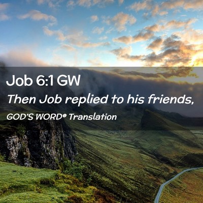 Picture 02 - Job 6:1 GW - Then Job replied to his - Bible Verse Picture