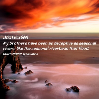 Picture 02 - Job 6:15 GW - My brothers have been as deceptive as seasonal - Bible Verse Picture