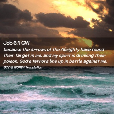 Picture 02 - Job 6:4 GW - because the arrows of the Almighty have found - Bible Verse Picture