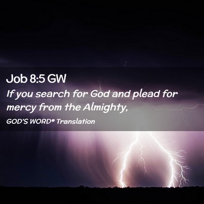 Picture 02 - Job 8:5 GW - If you search for God and plead for mercy from - Bible Verse Picture