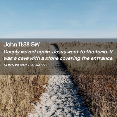 Picture 02 - John 11:38 GW - Deeply moved again, Jesus went to the tomb. It - Bible Verse Picture