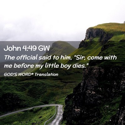 Picture 02 - John 4:49 GW - The official said to him, “Sir, come with me - Bible Verse Picture