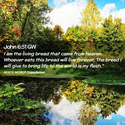 Picture 02 - John 6:51 GW - I am the living bread that came from heaven. - Bible Verse Picture