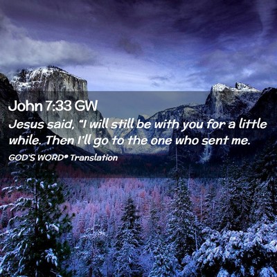 Picture 02 - John 7:33 GW - Jesus said, “I will still be with you for a - Bible Verse Picture