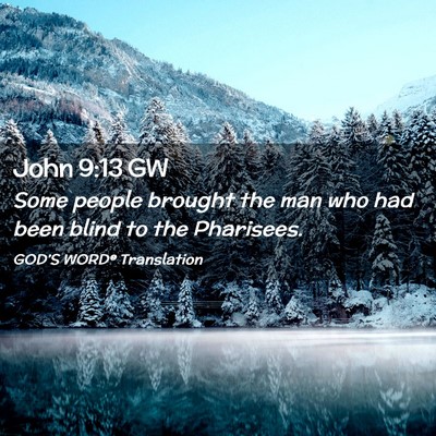Picture 02 - John 9:13 GW - Some people brought the man who had been blind to - Bible Verse Picture