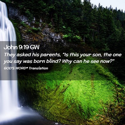 Picture 02 - John 9:19 GW - They asked his parents, “Is this your son, the - Bible Verse Picture
