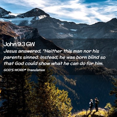 Picture 02 - John 9:3 GW - Jesus answered, “Neither this man nor his - Bible Verse Picture