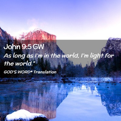 Picture 02 - John 9:5 GW - As long as I’m in the world, I’m light for - Bible Verse Picture