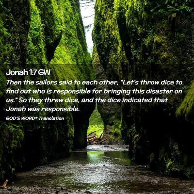 Picture 02 - Jonah 1:7 GW - Then the sailors said to each other, “Let’s - Bible Verse Picture