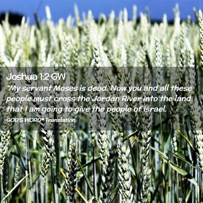 Picture 02 - Joshua 1:2 GW - “My servant Moses is dead. Now you and all - Bible Verse Picture