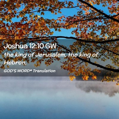 Picture 02 - Joshua 12:10 GW - the king of Jerusalem, the king of - Bible Verse Picture