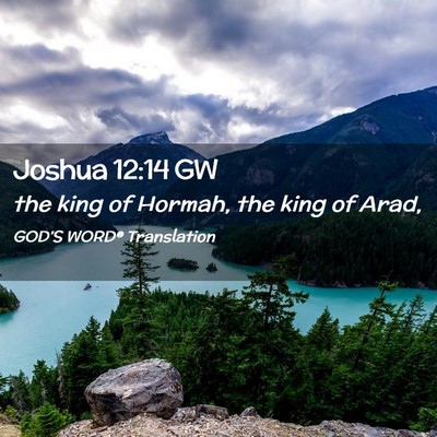 Picture 02 - Joshua 12:14 GW - the king of Hormah, the king of - Bible Verse Picture
