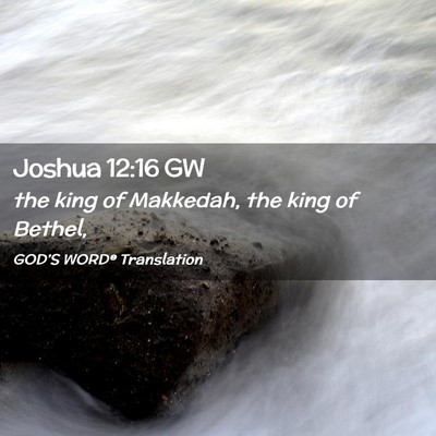 Picture 02 - Joshua 12:16 GW - the king of Makkedah, the king of - Bible Verse Picture