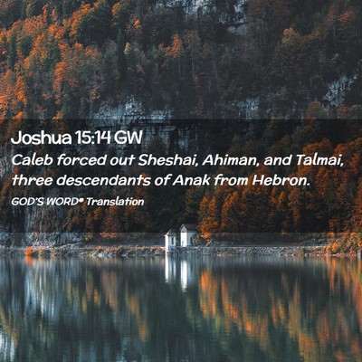 Picture 02 - Joshua 15:14 GW - Caleb forced out Sheshai, Ahiman, and Talmai, - Bible Verse Picture