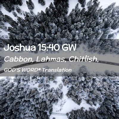 Picture 02 - Joshua 15:40 GW - Cabbon, Lahmas, - Bible Verse Picture