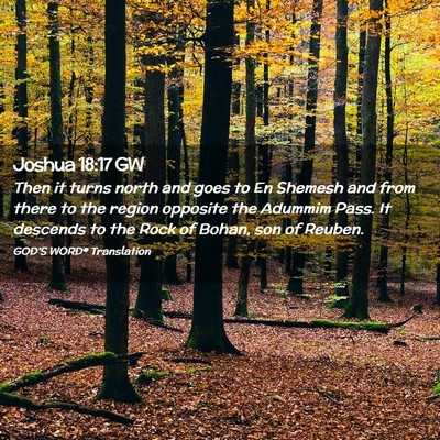 Picture 02 - Joshua 18:17 GW - Then it turns north and goes to En Shemesh and - Bible Verse Picture