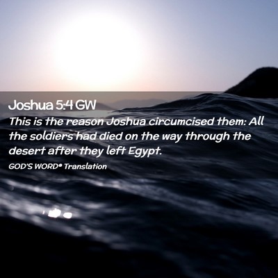 Picture 02 - Joshua 5:4 GW - This is the reason Joshua circumcised them: All - Bible Verse Picture