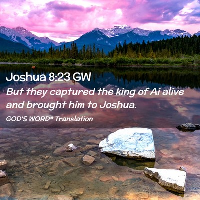 Picture 02 - Joshua 8:23 GW - But they captured the king of Ai alive and - Bible Verse Picture