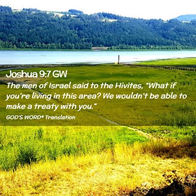 Picture 02 - Joshua 9:7 GW - The men of Israel said to the Hivites, “What if - Bible Verse Picture