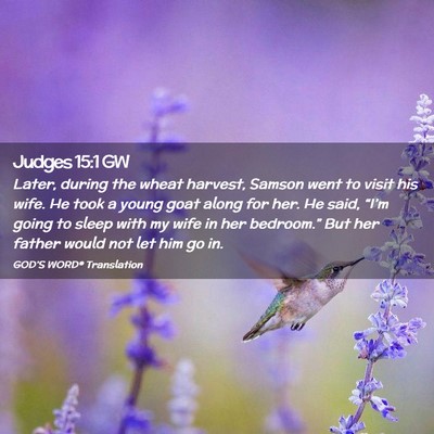 Picture 02 - Judges 15:1 GW - Later, during the wheat harvest, Samson went to - Bible Verse Picture