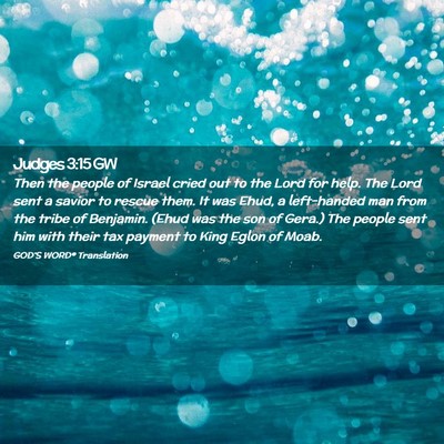 Picture 02 - Judges 3:15 GW - Then the people of Israel cried out to the Lord - Bible Verse Picture