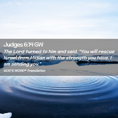 Picture 02 - Judges 6:14 GW - The Lord turned to him and said, “You will - Bible Verse Picture