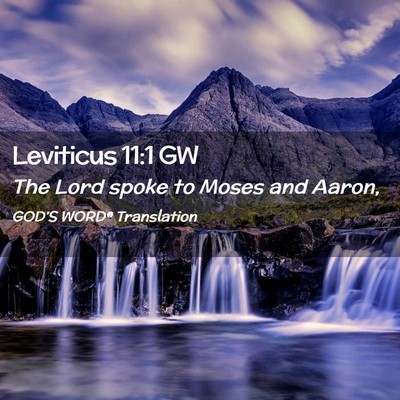 Picture 02 - Leviticus 11:1 GW - The Lord spoke to Moses and - Bible Verse Picture