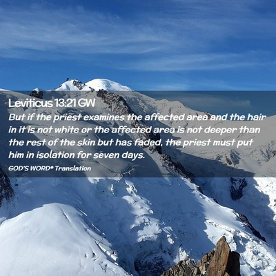 Picture 02 - Leviticus 13:21 GW - But if the priest examines the affected area and - Bible Verse Picture