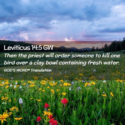 Picture 02 - Leviticus 14:5 GW - Then the priest will order someone to kill one - Bible Verse Picture