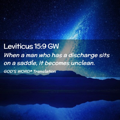 Picture 02 - Leviticus 15:9 GW - When a man who has a discharge sits on a saddle, - Bible Verse Picture