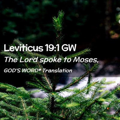 Picture 02 - Leviticus 19:1 GW - The Lord spoke to - Bible Verse Picture