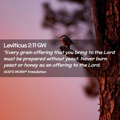 Picture 02 - Leviticus 2:11 GW - “Every grain offering that you bring to the - Bible Verse Picture