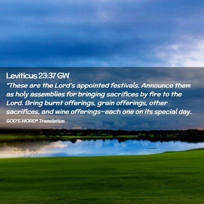 Picture 02 - Leviticus 23:37 GW - “These are the Lord’s appointed festivals. - Bible Verse Picture