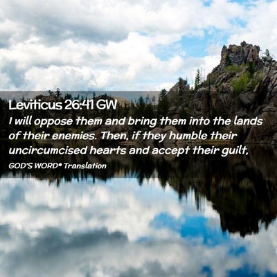 Picture 02 - Leviticus 26:41 GW - I will oppose them and bring them into the lands - Bible Verse Picture
