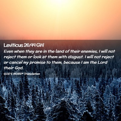 Picture 02 - Leviticus 26:44 GW - Even when they are in the land of their enemies, - Bible Verse Picture