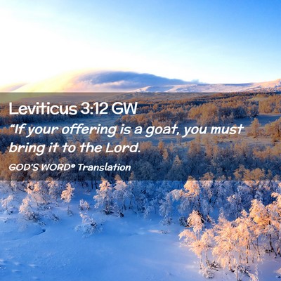 Picture 02 - Leviticus 3:12 GW - “If your offering is a goat, you must bring it - Bible Verse Picture