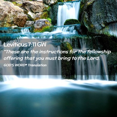 Picture 02 - Leviticus 7:11 GW - “These are the instructions for the fellowship - Bible Verse Picture