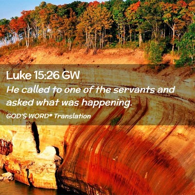 Picture 02 - Luke 15:26 GW - He called to one of the servants and asked what - Bible Verse Picture
