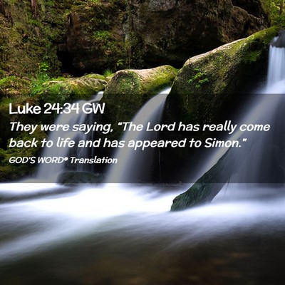 Picture 02 - Luke 24:34 GW - They were saying, “The Lord has really come - Bible Verse Picture