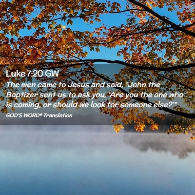 Picture 02 - Luke 7:20 GW - The men came to Jesus and said, “John the - Bible Verse Picture